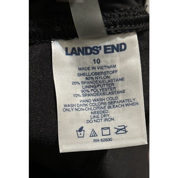 NWOT Lands End Woman’s Swim Skirt Bottom Mini Size 10 Black - Picture 6 of 6
